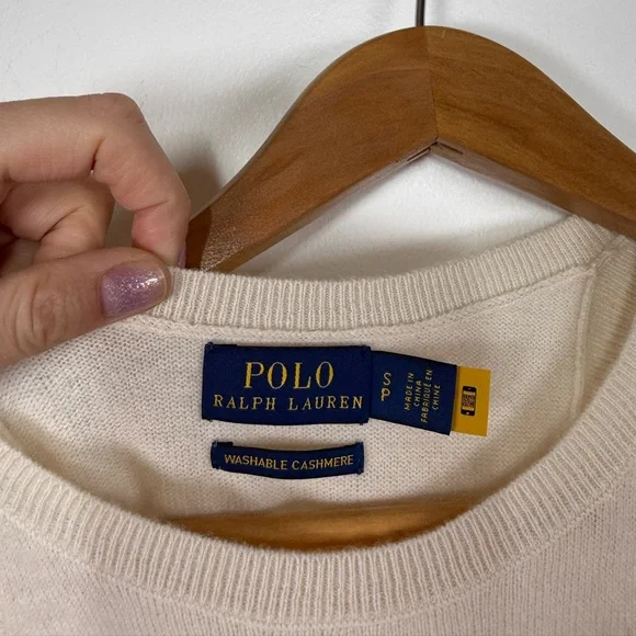 Polo Ralph Lauren Classics Chic Cream Washable Cashmere Tank - Picture 4 of 7